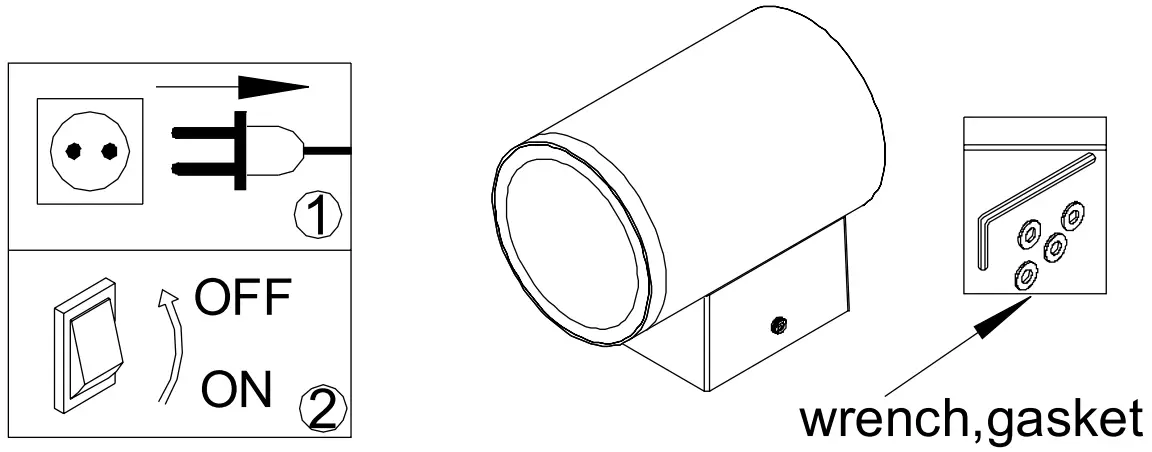 HALCYON EX152 Surface Mount Column Spot One Way Large - FIGURE 1