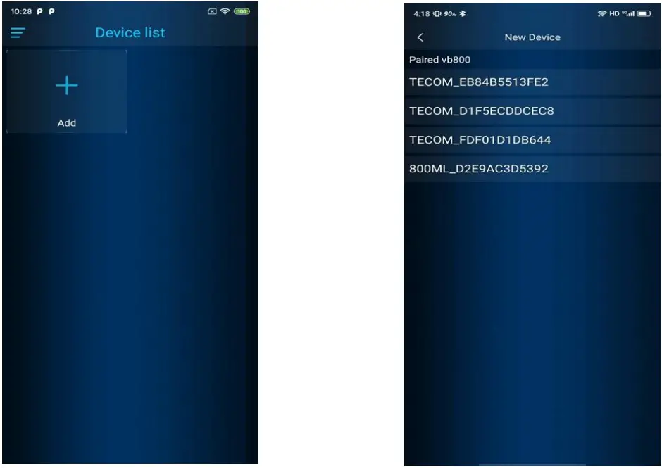 TECOM Dr VB800 App - fig 2