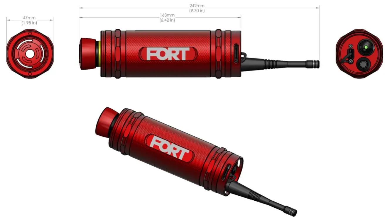 FORT Robotics WES 001 F Rugged Handheld Emergency Stop with SafetySense Wireless - Mechanical