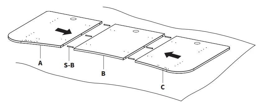 V I V O DESK TOP1B 63x32 Inch Table Top - PACKAGE 1