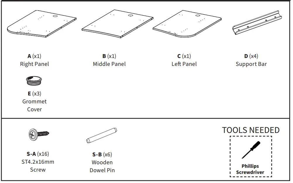V I V O DESK TOP1B 63x32 Inch Table Top - PACKAGE