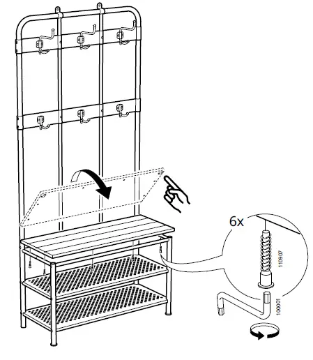 IKEA-203-297-89-PINNIG-Coat-Rack-with-Shoe-Storage-Bench-fig 19