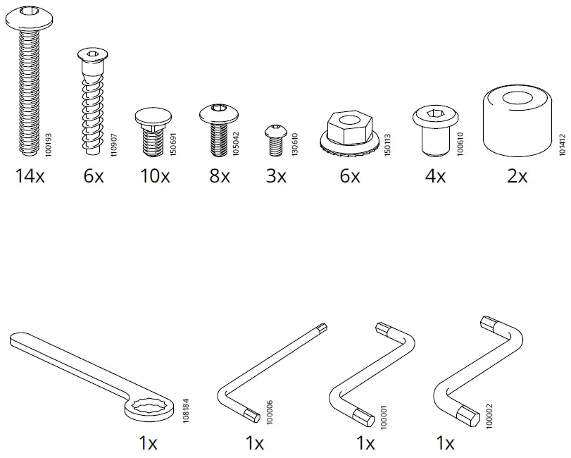 IKEA-203-297-89-PINNIG-Coat-Rack-with-Shoe-Storage-Bench-fig 4