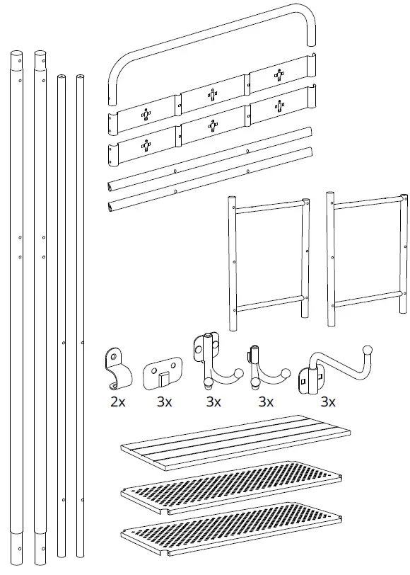 IKEA-203-297-89-PINNIG-Coat-Rack-with-Shoe-Storage-Bench-fig 5