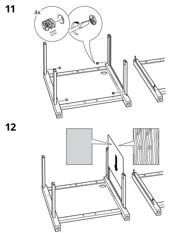 IKEA AA-505125-14-100 HEMNES Desk Dark Gray Stained - fig 12