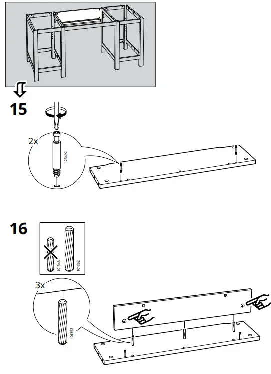 IKEA AA-505125-14-100 HEMNES Desk Dark Gray Stained - fig 15