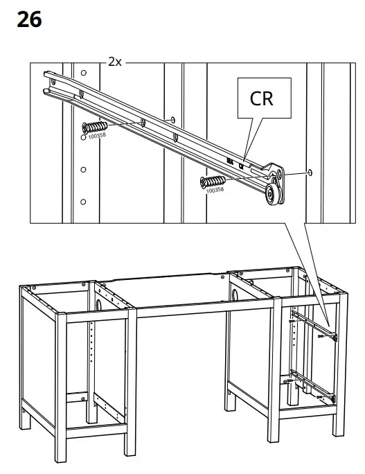 IKEA AA-505125-14-100 HEMNES Desk Dark Gray Stained - fig 25