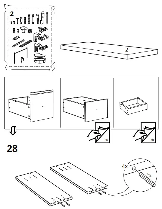 IKEA AA-505125-14-100 HEMNES Desk Dark Gray Stained - fig 27