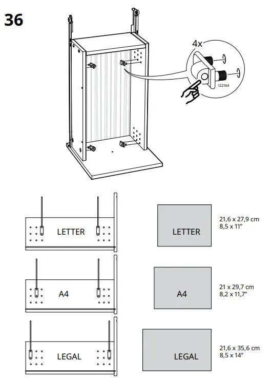 IKEA AA-505125-14-100 HEMNES Desk Dark Gray Stained - fig 31