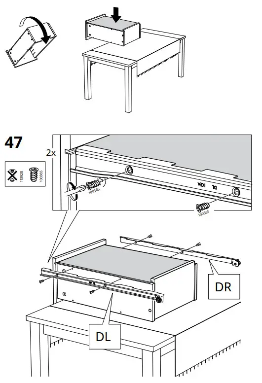IKEA AA-505125-14-100 HEMNES Desk Dark Gray Stained - fig 37