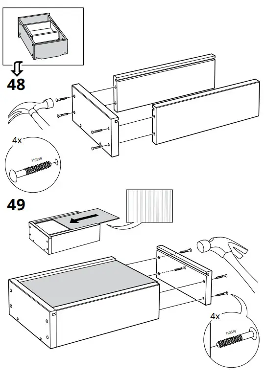 IKEA AA-505125-14-100 HEMNES Desk Dark Gray Stained - fig 38