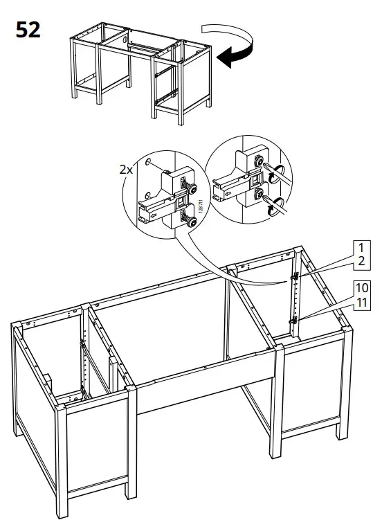 IKEA AA-505125-14-100 HEMNES Desk Dark Gray Stained - fig 41