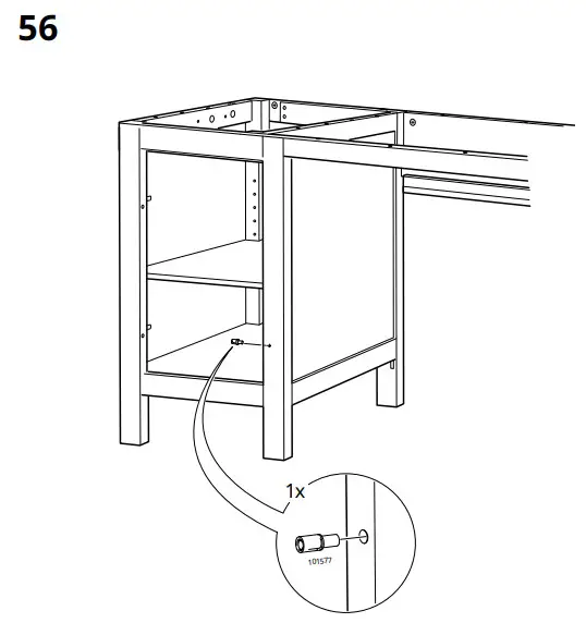 IKEA AA-505125-14-100 HEMNES Desk Dark Gray Stained - fig 44