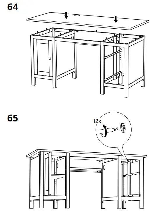 IKEA AA-505125-14-100 HEMNES Desk Dark Gray Stained - fig 52