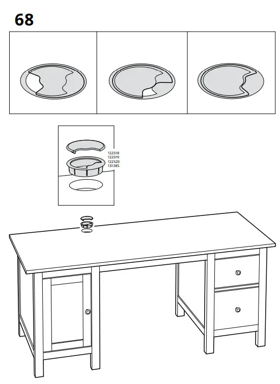 IKEA AA-505125-14-100 HEMNES Desk Dark Gray Stained - fig 55