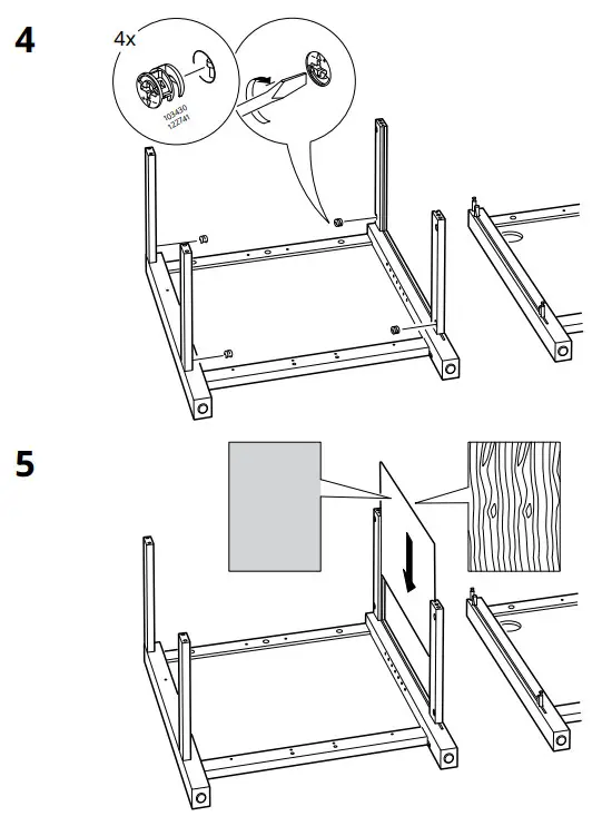 IKEA AA-505125-14-100 HEMNES Desk Dark Gray Stained - fig 7