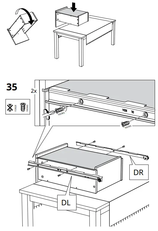 IKEA AA-505125-14-100 HEMNES Desk Dark Gray Stained - fig30