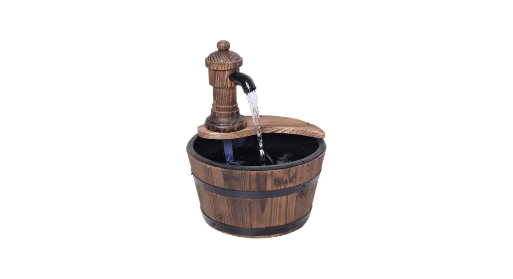 Outsunny 844-216v01 Wooden Barrel Electric Pump Fountain Instruction Manual