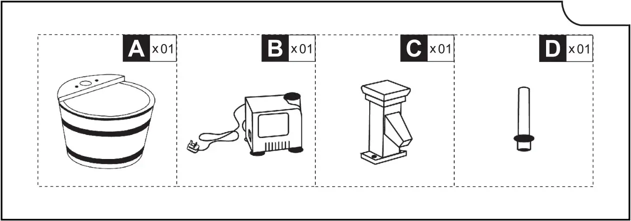 Outsunny 844 216V01 Wooden Barrel Electric Pump Fountain - PARTS