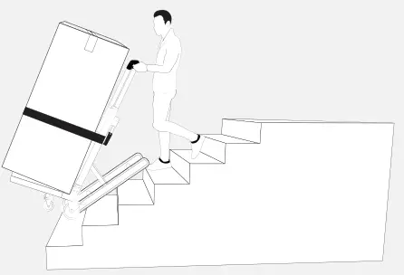 VOLTSTAIR Titan Motorized Dolly - staircase 2