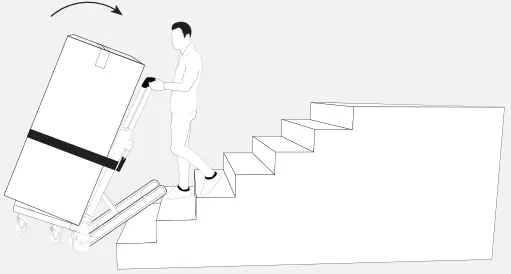 VOLTSTAIR Titan Motorized Dolly - staircase