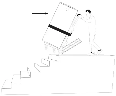 VOLTSTAIR Titan Motorized Dolly - tilted