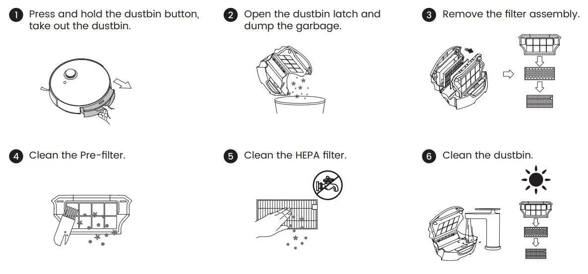 Lefant OPPO N3 Sweeping Robot Vacuum - Dustbin