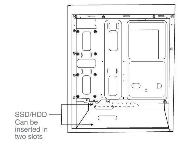 fingers GK47 Gaming PC Case - 3.5” HDD 2.5” SSD x 2
