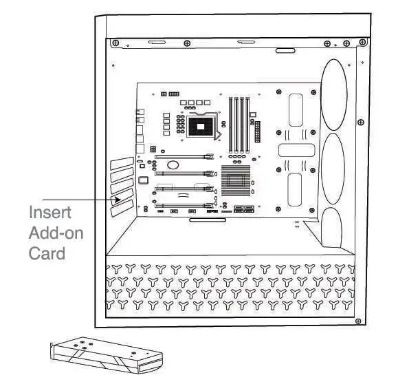 fingers GK47 Gaming PC Case - Add-on Card