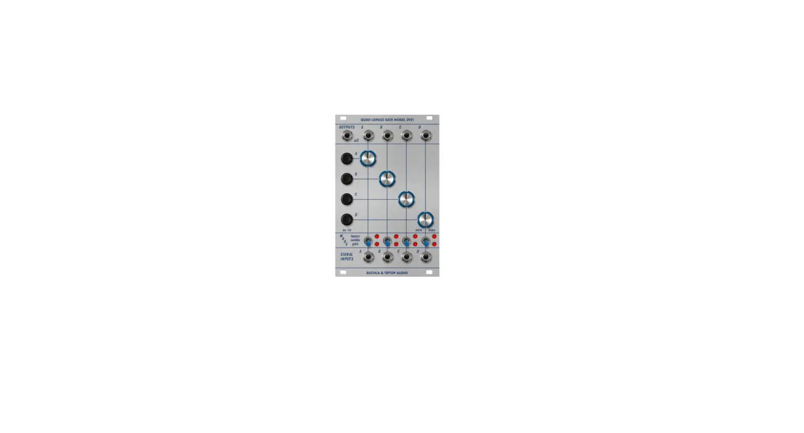 Tiptop Audio Buchla 292t Quad Lopass Gate Nightlife Electronics User Guide