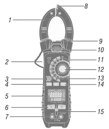 PCE Instruments PCE HVAC 6 Clamp Meter - Current clamp