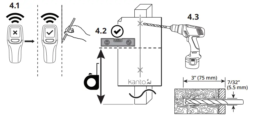 kanto PS400SG Outdoor TV Mount - Assembly