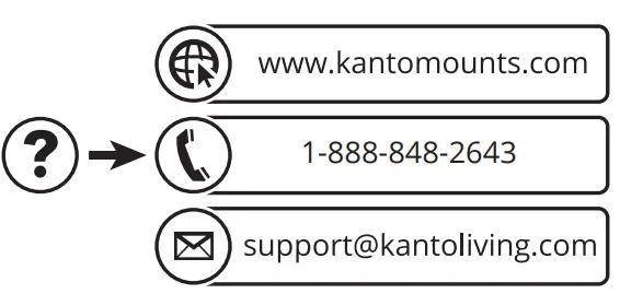 kanto PS400SG Outdoor TV Mount - Brackets 13