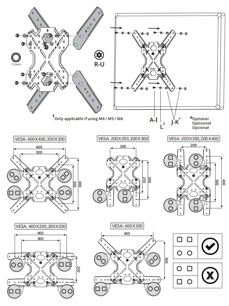 kanto PS400SG Outdoor TV Mount - Brackets 2