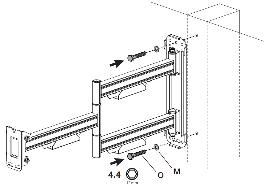 kanto PS400SG Outdoor TV Mount - Brackets 4