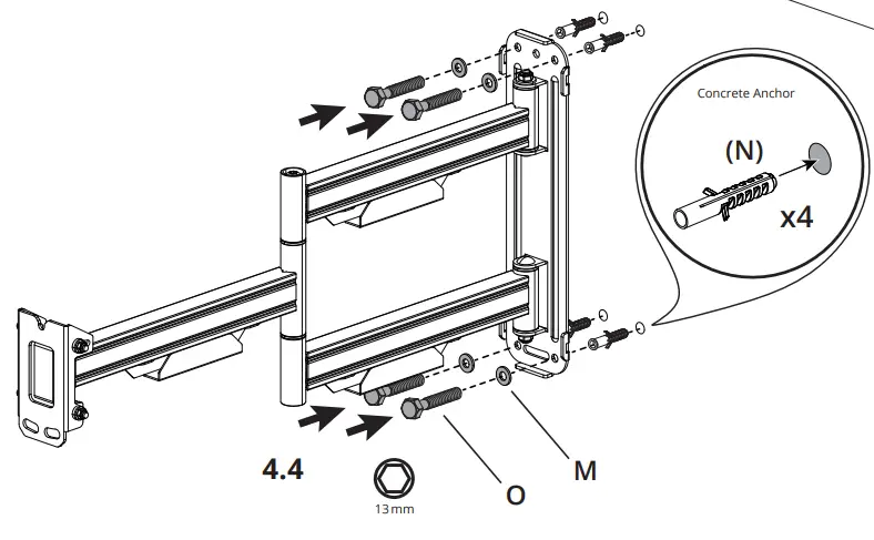 kanto PS400SG Outdoor TV Mount - Brackets6