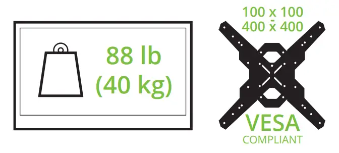 kanto PS400SG Outdoor TV Mount - kg