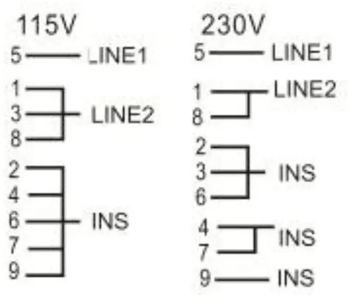 VEVOR U140256C Electric Compressor Motor - diagram