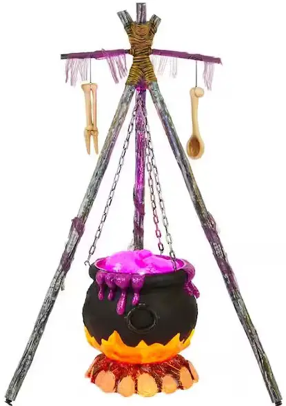 HOME ACCENTS Holiday 100715765 5ft LED Bubbling Cauldron with Fire