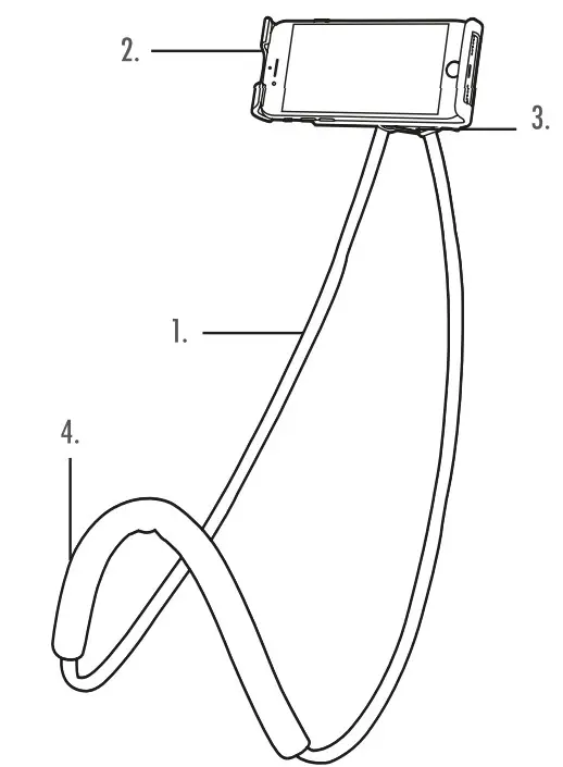 intempo EE4090BLKSTKEUV2 Hands-Free Neck Mount