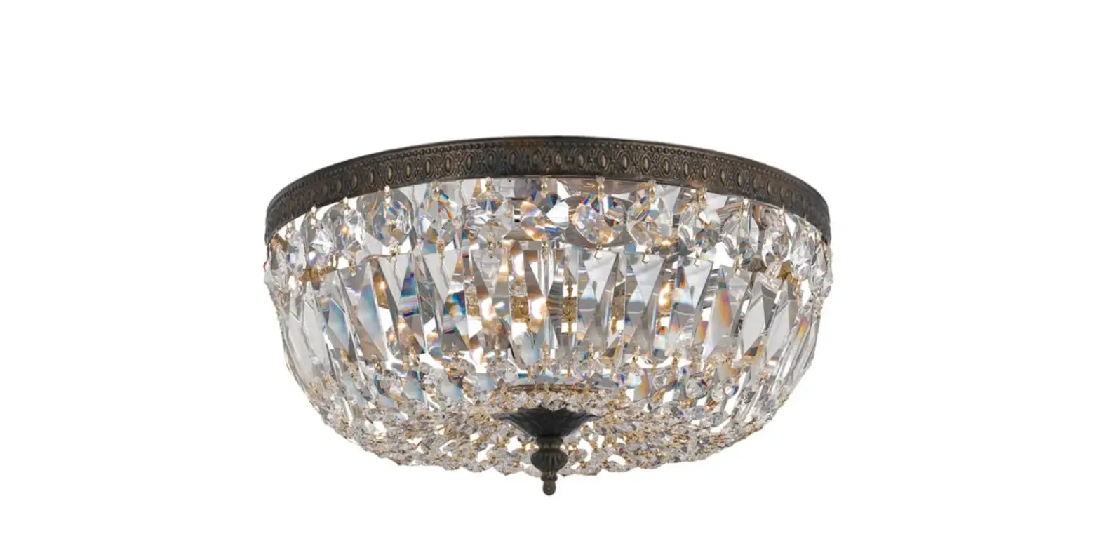 Crystorama 716-eb-cl-s Three Light Ceiling Mount Instruction Manual