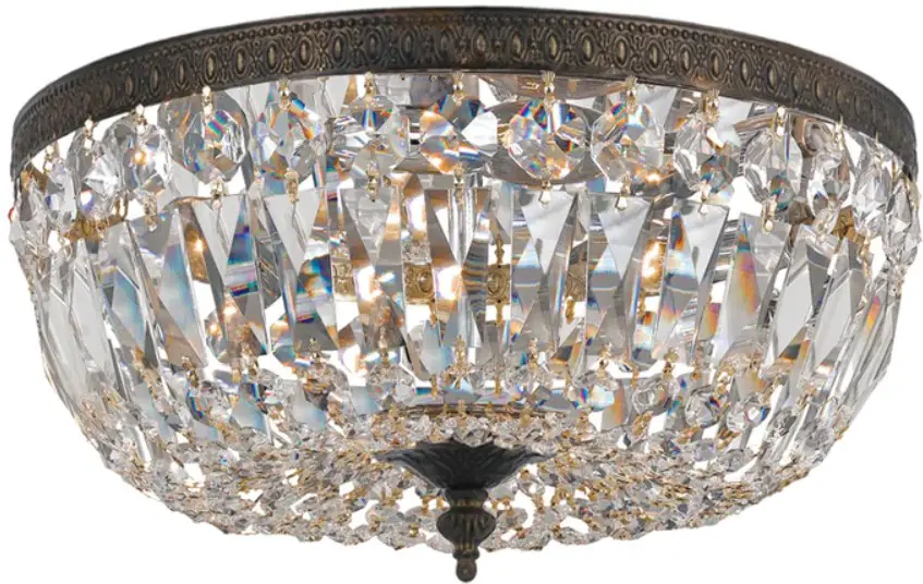 CRYSTORAMA 716-EB-CL-S Three Light Ceiling Mount