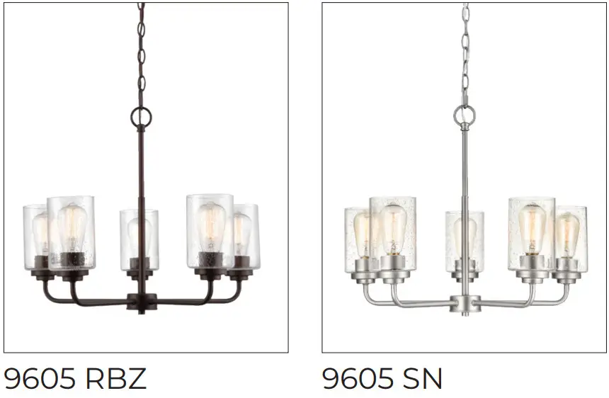 MILLENNIUM LIGHTING 9605 Five Light Chandelier 2