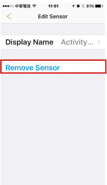Remove Sensor from System