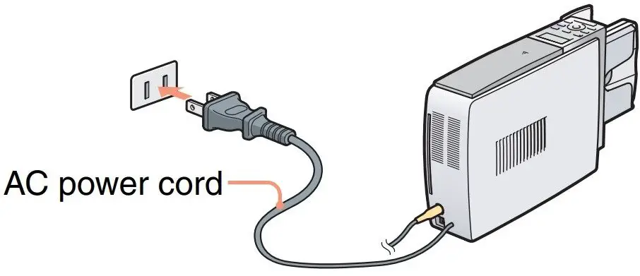 Connect to the AC outlet