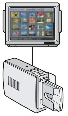Printing using a connected TV monitor