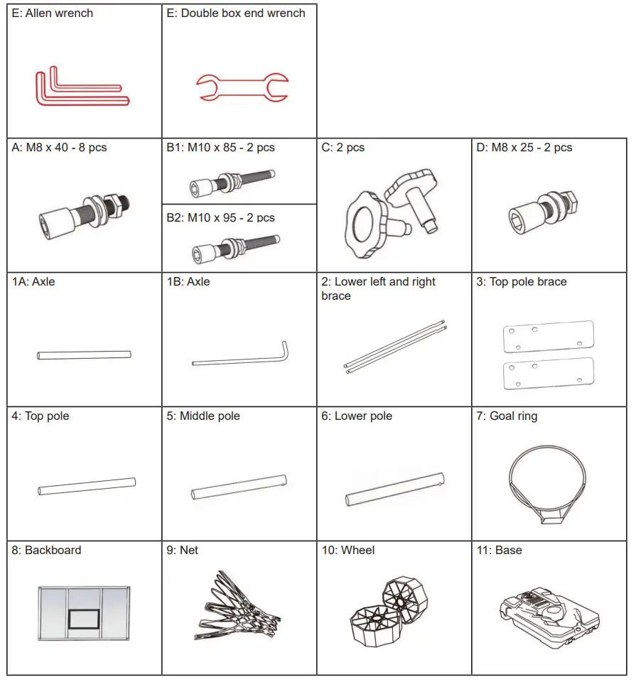 NORDIC GAMES 809-001 Basketball DELUXE - Hardware