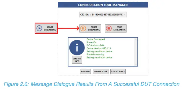 Step 4: Initiate DUT Communication (Streaming)