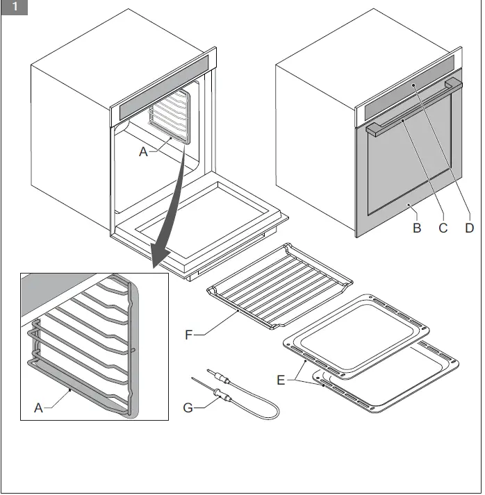 INVENTUM IOM6035RT Multifunctional Built In Oven 1