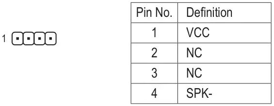 GIGABYTE A520M H Motherboard - Speaker Header